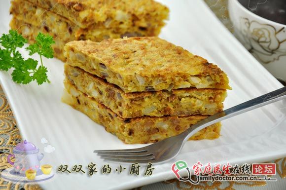 上班族媽媽如何搞定一份營養美味早餐——馬蹄肉餅+黑米粥