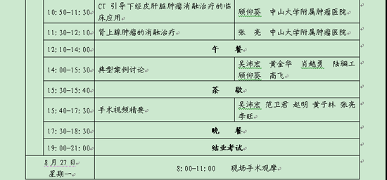 第一期全國(guó)腫瘤消融治療技術(shù)規(guī)范應(yīng)用培訓(xùn)項(xiàng)目